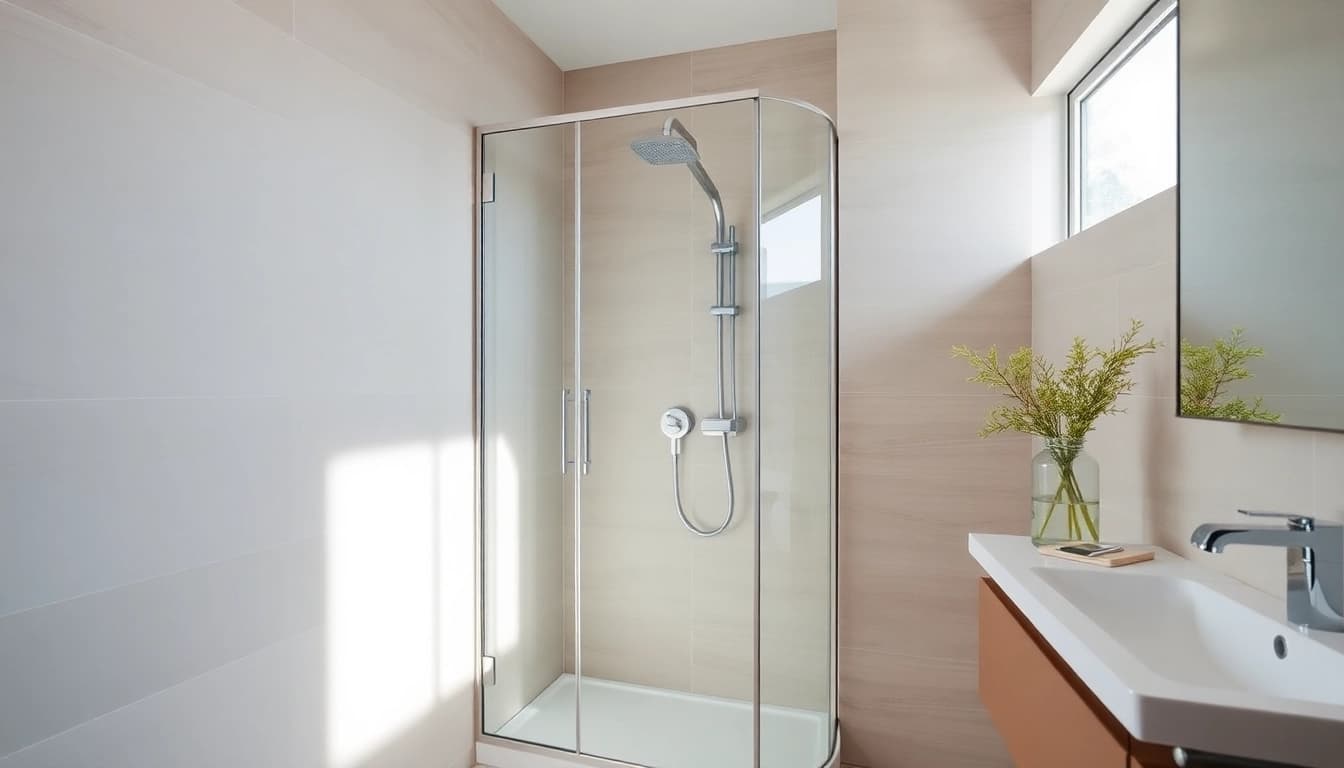 Erlebe die elegante sonni Duschkabine 80x80 in modernem Badezimmerdesign.