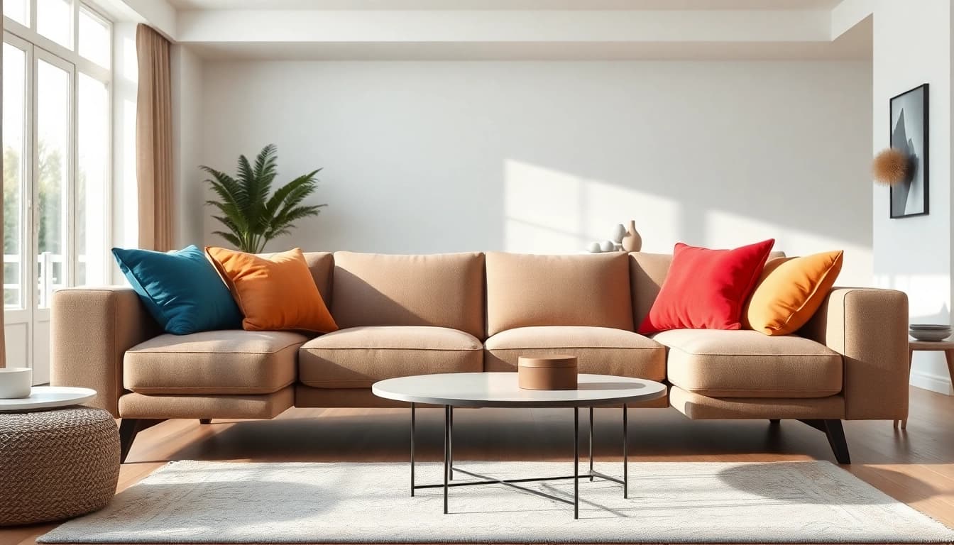 Cozy sofa beds in a stylish contemporary setting, inviting relaxation and modern comfort.