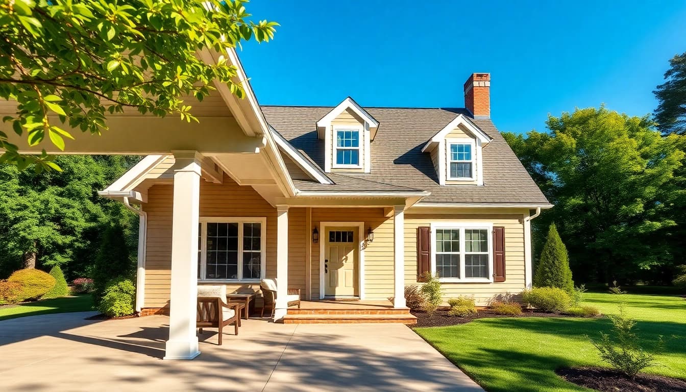 View of a Cape Style Home In-Law Addition featuring inviting architecture and landscaped surroundings.
