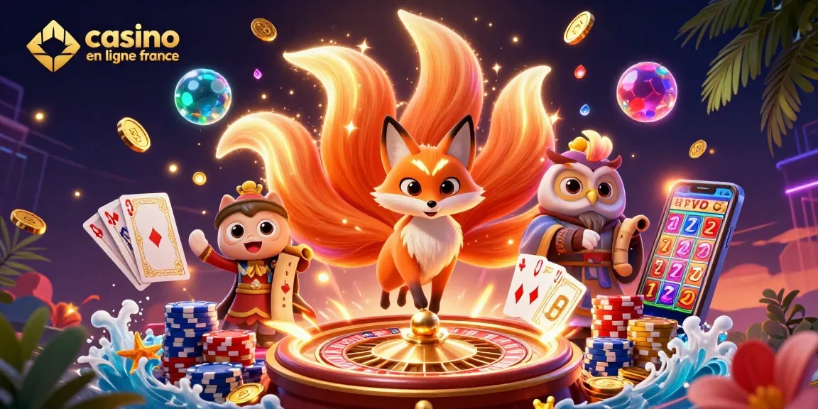 Découvrez des jeux captivants au casino en ligne France avec des personnages colorés et des éléments de jeu scintillants.