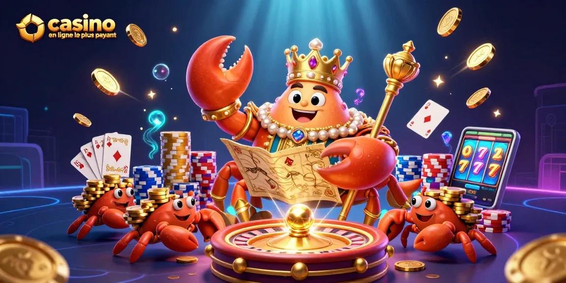 Visualisez le casino en ligne le plus payant avec le crabe empereur d'or et ses servants.