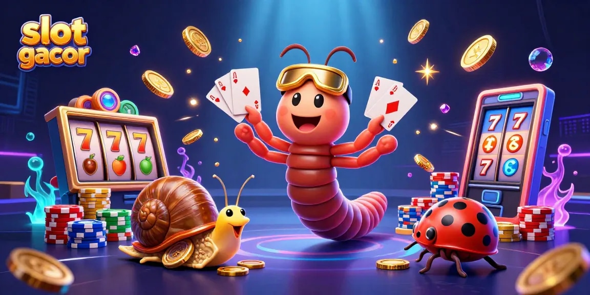 Spin and win on slot gacor with a lively 3D casino scene and vibrant characters.