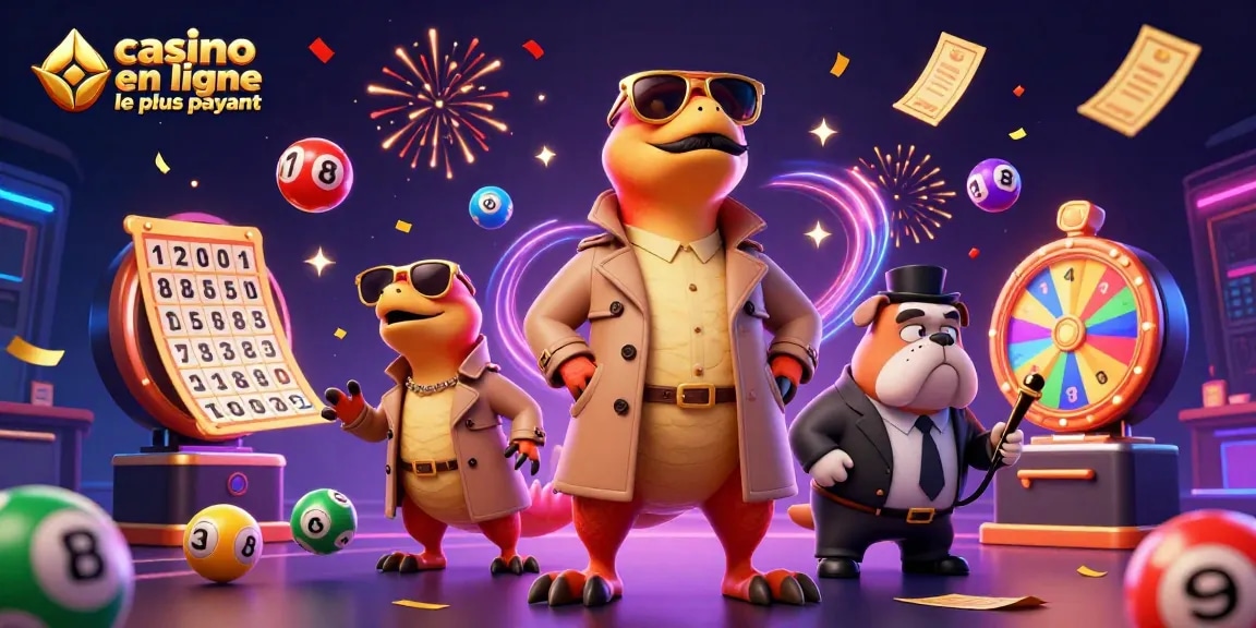 Découvrez les raptors en trench avec des billets d'or au casino en ligne le plus payant, animés dans une scène dynamique.