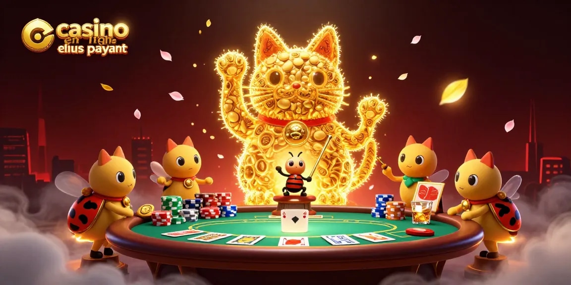 Casino en ligne le plus payant : Exploration d'une scène dynamique de jeu avec des éléments de poker colorés.