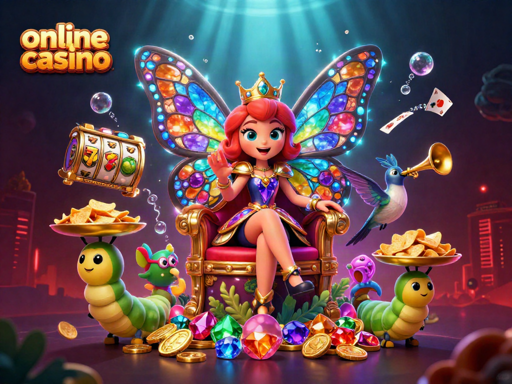 Gioca nei migliori casino online per vincere con slot, dadi e jackpot in un'illustrazione vibrante.
