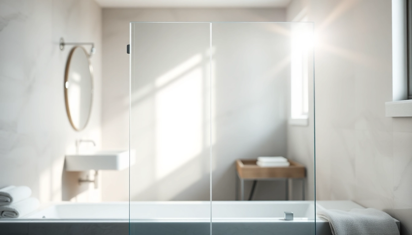 Enhance your bathroom with a semi-frameless shower screen showcasing elegance and modern design.