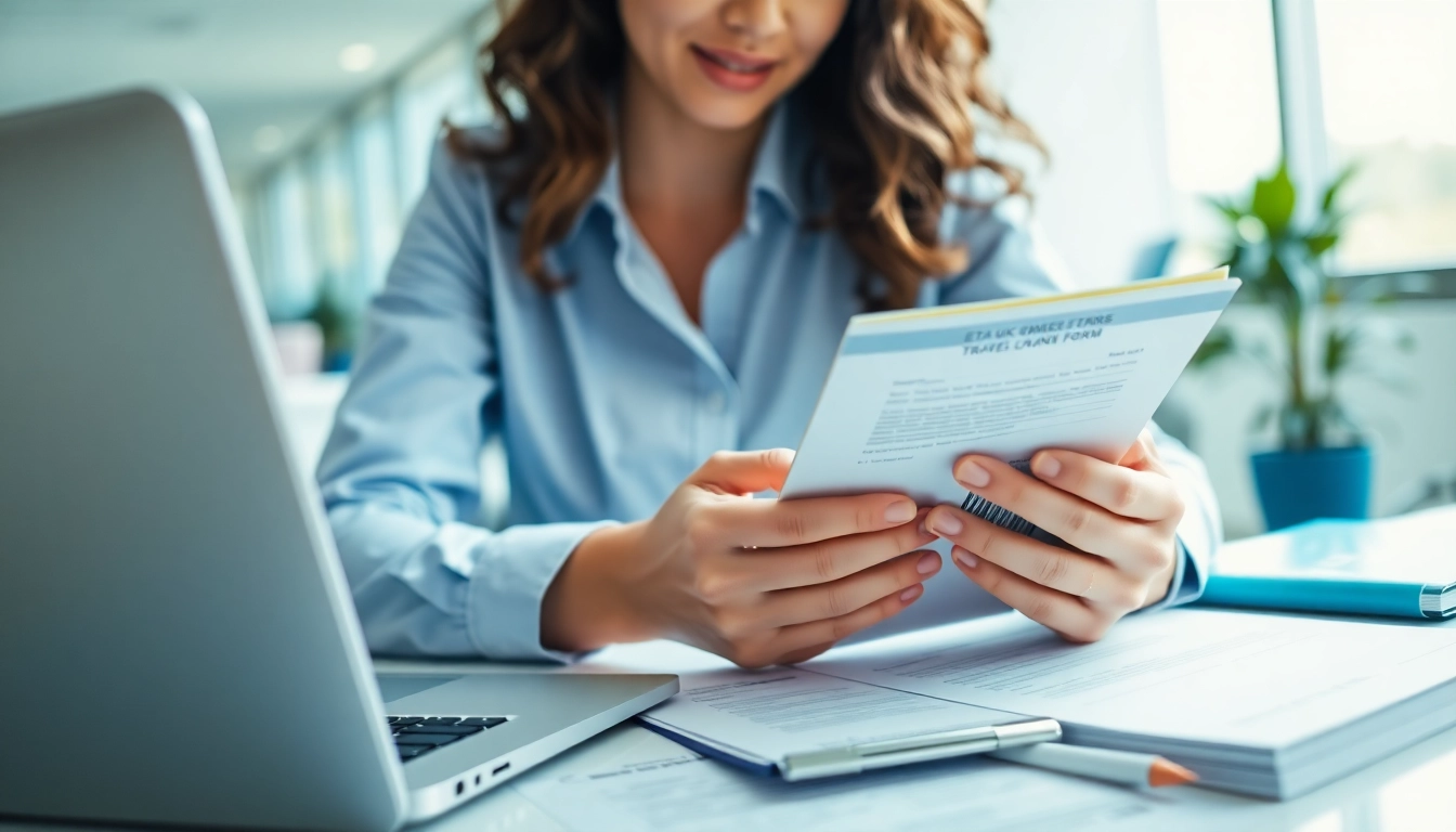 Fill out the eta uk application form in a professional office setting with modern technology.