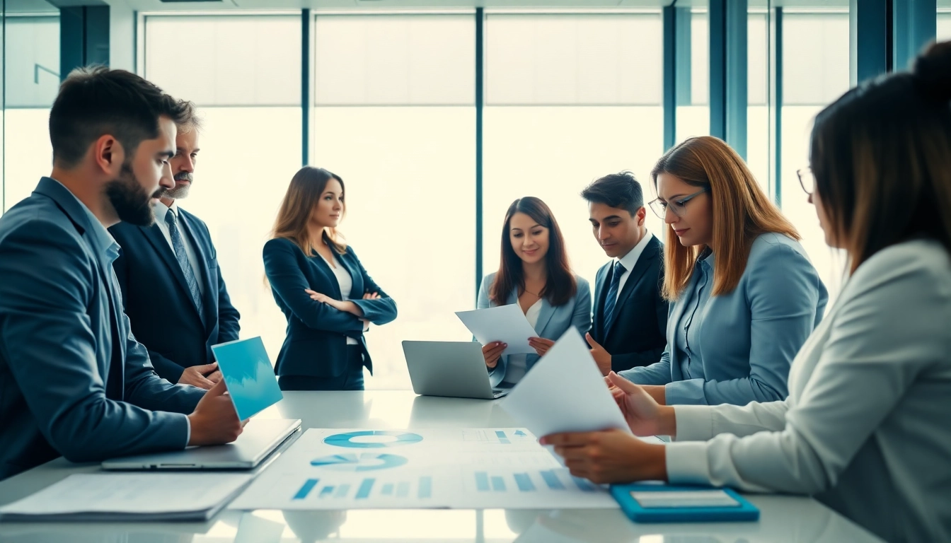 Conducting a Content Gap Analysis in a modern office setting with a diverse team.