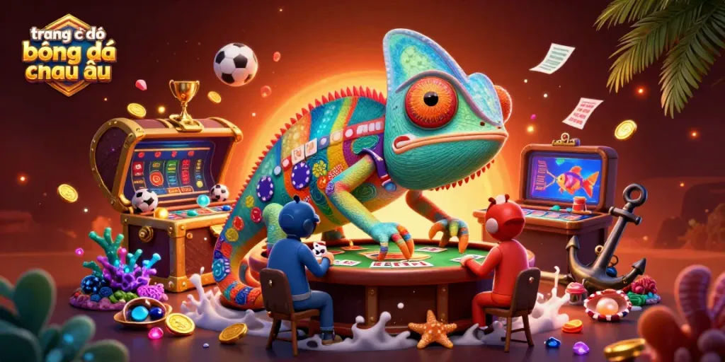 Bạn đang tham gia trang cá độ bóng đá châu âu với chú kỳ nhông chủ casino và nhiều biểu tượng ứng dụng.