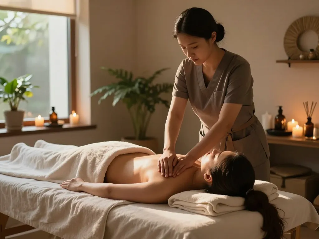 Swedish massage experience at https://www.makangs.com/ in a serene spa setting
