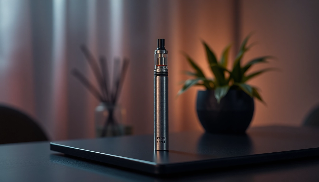 Showcasing a modern Vape Pen with a metallic finish, highlighting its sleek design and usability.