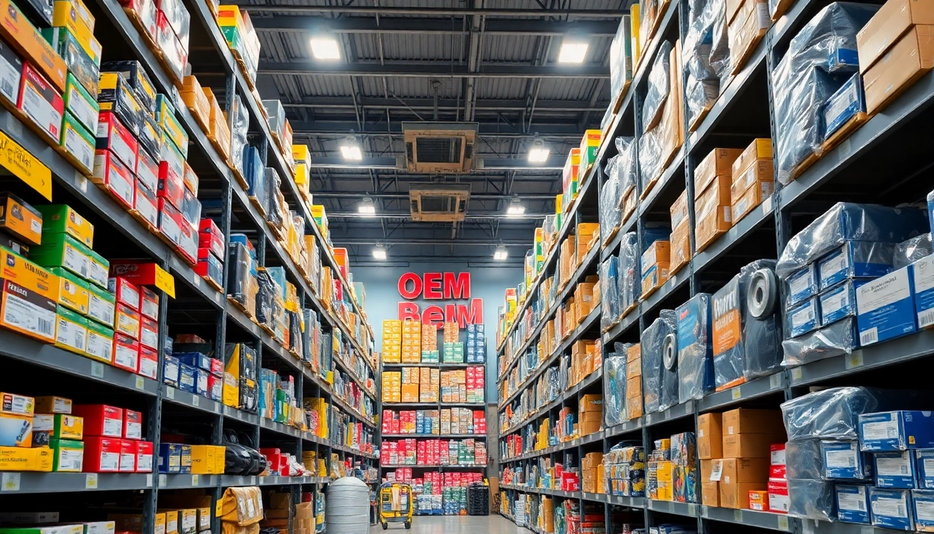 Explore genuine parts at https://factoryoemsupply.com/ with organized warehouse layout.