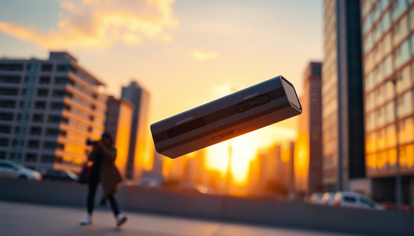 Showcasing the insta360 antigravity a1 in a striking aerial urban scene, capturing dynamic action.