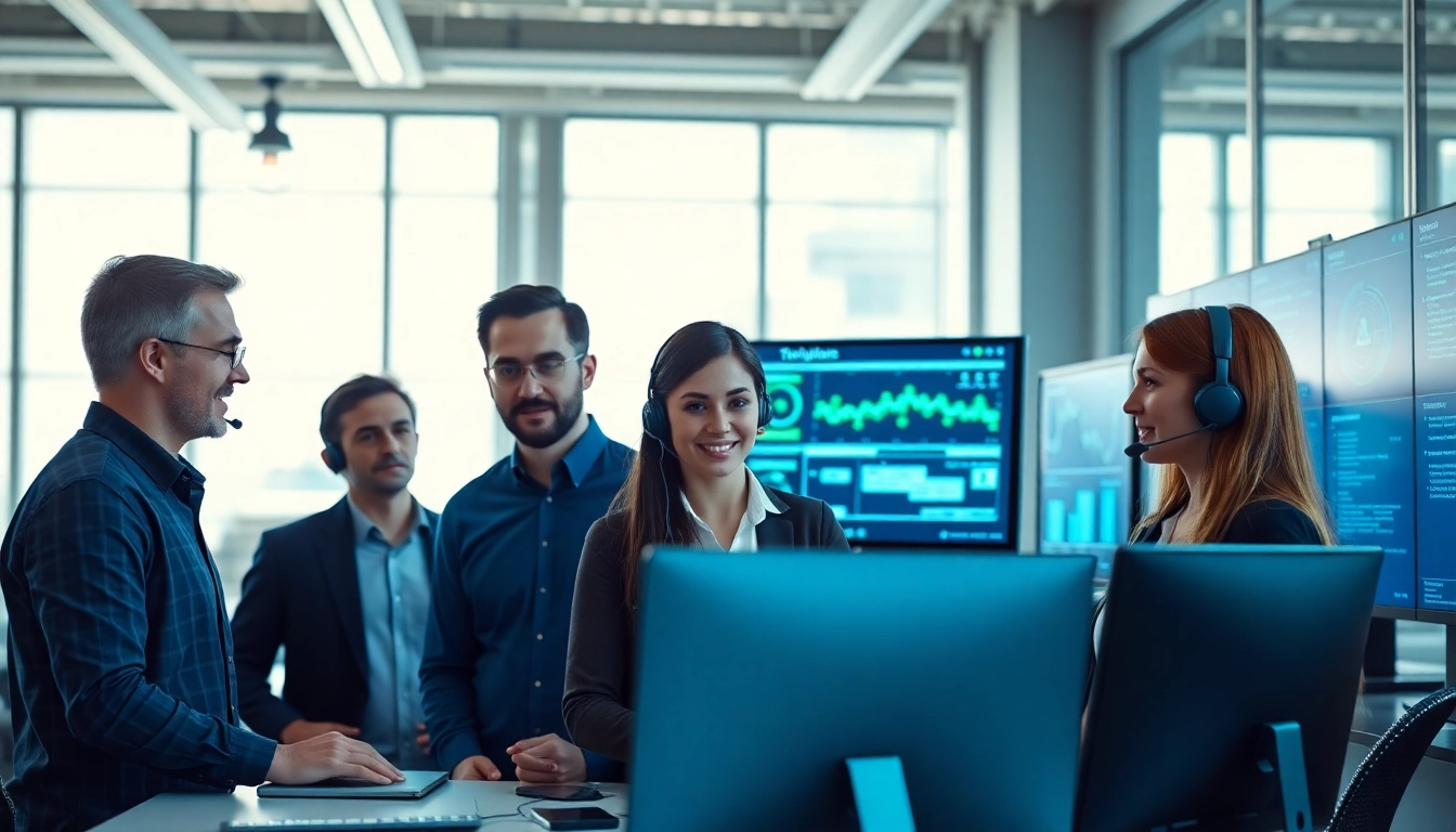 Enhance productivity with managed IT services near me, showcasing a collaborative IT team in action.