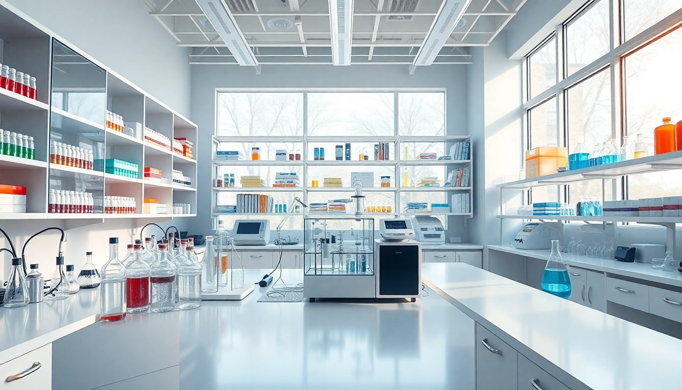 Study of Peptides UK in a professional laboratory focused on synthesis and research.