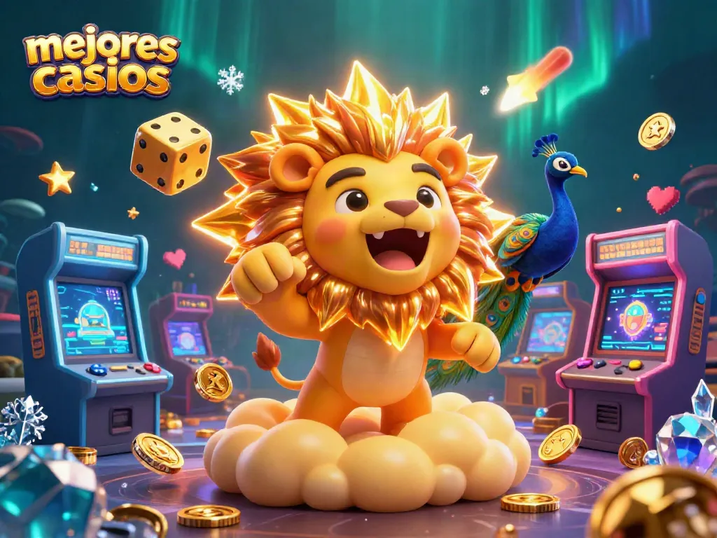 Explora los mejores casinos con apuestas emocionantes y grandes premios en esta ilustración vibrante.