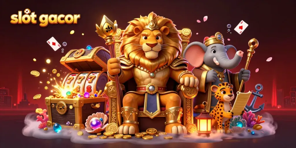 Engage with slot gacor action featuring vibrant 3D characters and dynamic casino elements.