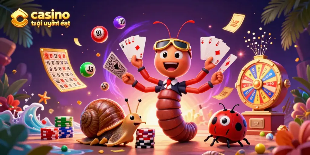 Trải nghiệm casino trực tuyến uy tín nhất với các nhân vật hoạt hình và bóng số đầy màu sắc.