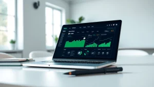 Showcasing a professional TikTok SMM panel interface on a laptop, designed for social media growth.