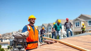 New Jersey General Contractor guiding a team working on a home renovation project.