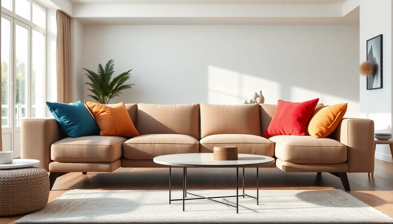 Cozy sofa beds in a stylish contemporary setting, inviting relaxation and modern comfort.