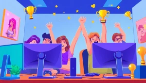 Experience the thrill of Jalwa win with excited players celebrating online gaming victories.