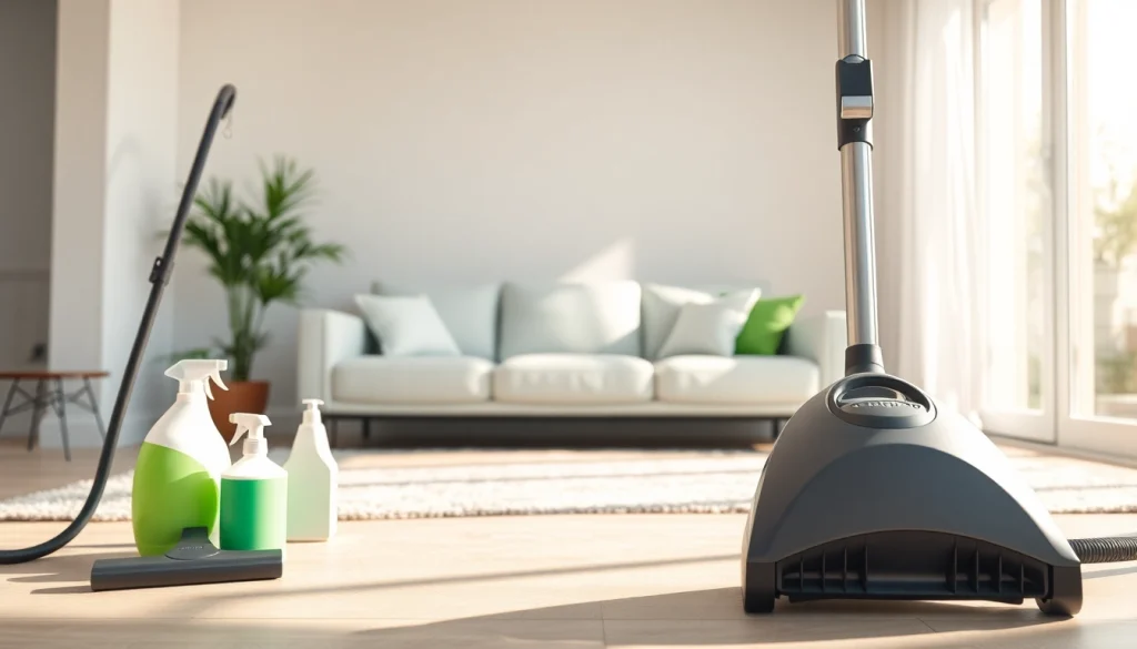 Enhance your home with a professional Cleaning Service showcasing a clean living room environment.