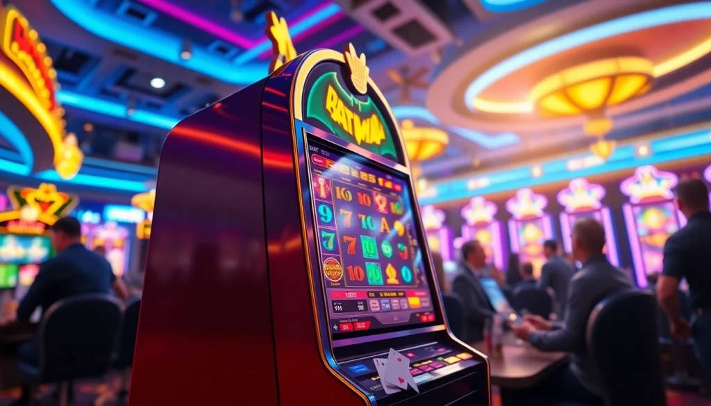 Mengaktifkan batman138 slot dengan suasana kasino yang cerah dan menarik.