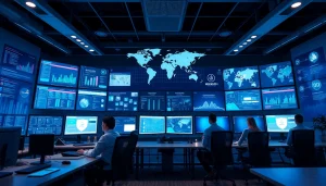 Cybersecurity Services Tampa in a modern operations center showcasing collaboration and advanced technology.