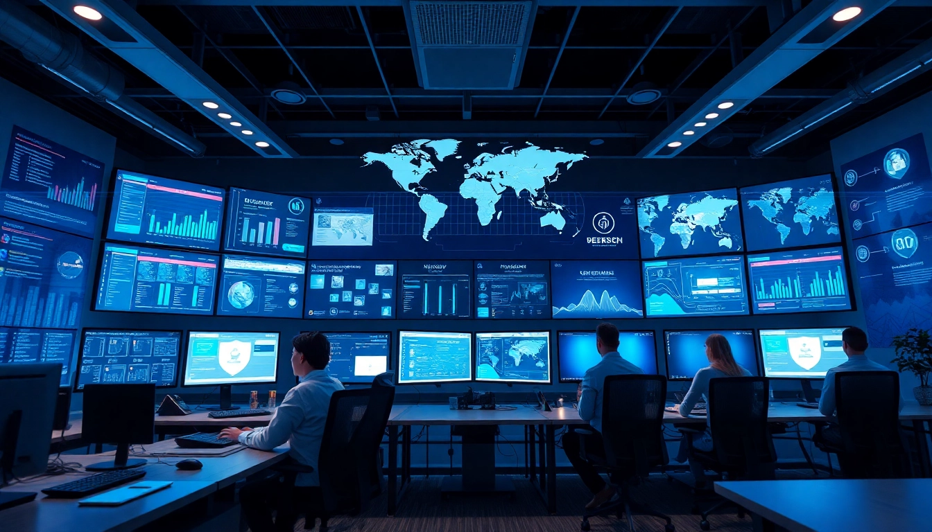 Cybersecurity Services Tampa in a modern operations center showcasing collaboration and advanced technology.