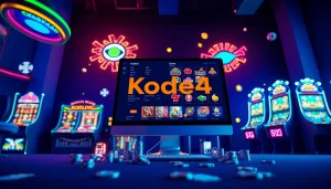 Kode4d online gaming platform showcasing vibrant slot graphics and interface