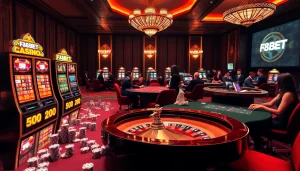 Engaged players enjoying the thrilling experience at Nhà cái F8BET online casino with vibrant games.