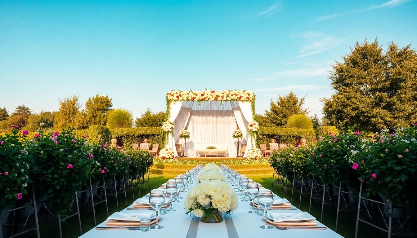Celebrate love at Clarksburg Wedding Venues with stunning outdoor decor and vibrant floral arrangements.