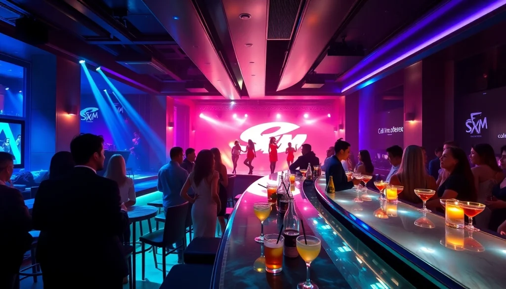 Experience the vibrant nightlife at Club SXM with stunning performers and signature cocktails.