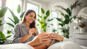 Showcasing Esthetician Marketing Ideas through serene salon scene featuring professional aesthetician.