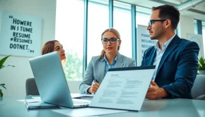 Get personalized Resume advice near me from an expert in a vibrant office.