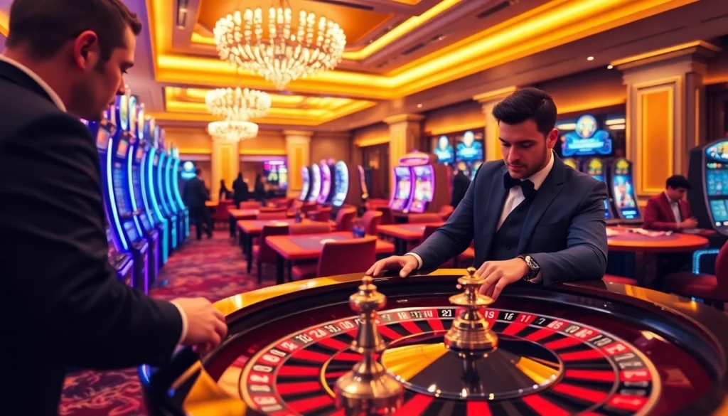 Exciting online gambling scene featuring link rr88 on vibrant betting slips and upscale casino tables.