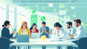 Understanding What is a CRM for WhatsApp with professionals collaborating in a modern setting.
