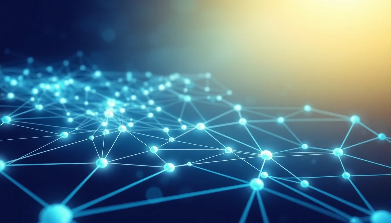 Comprendre bitcoin avec une représentation d'un réseau numérique dynamique et connecté.