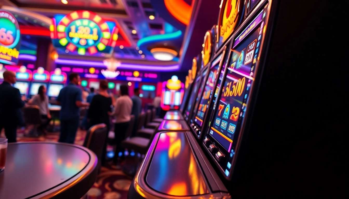 Menangkan slot deposit 1000 di mesin slot dengan lingkungan kasino yang ceria.