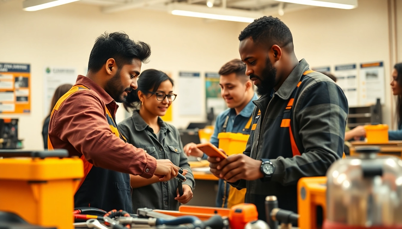 Engaged learners in a Trade School In Tennessee classroom, focusing on hands-on training.