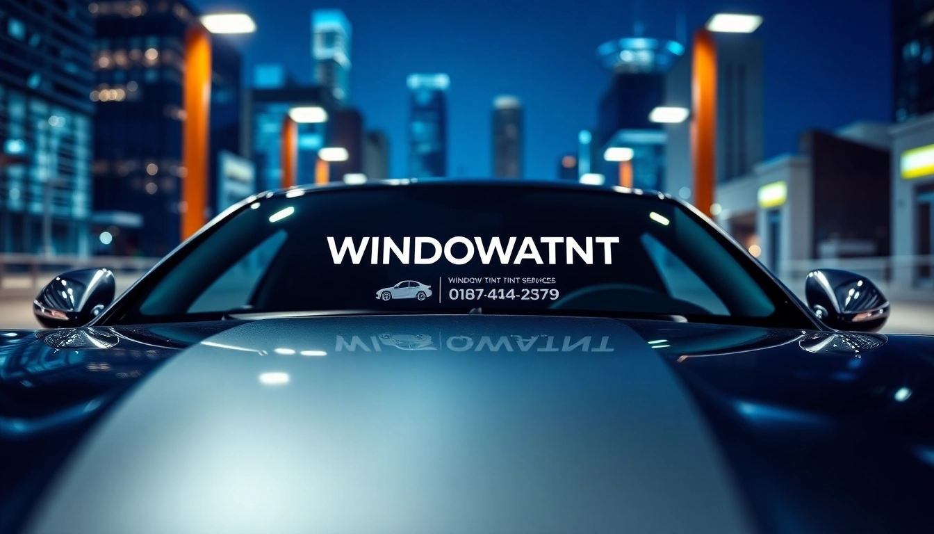 Gift card for window tint services displayed on a car, emphasizing a stylish service option.