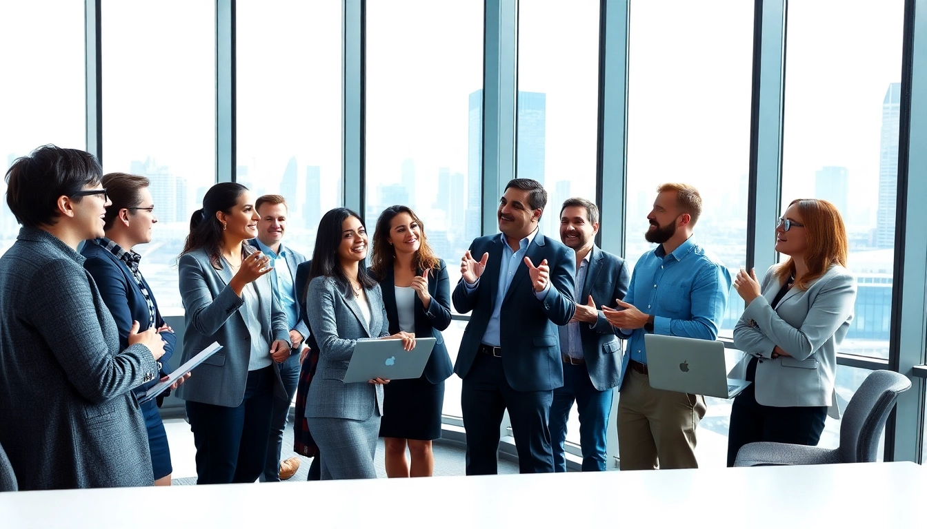 Illustration of diverse leaders discussing founder leadership insights in a bright office.