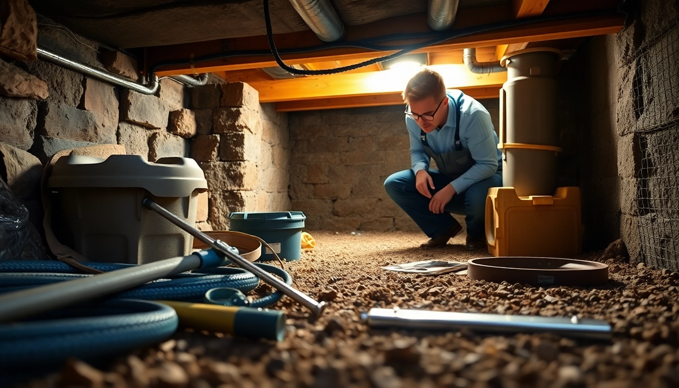 Crawl Space Restoration with a technician in a clean and safe environment, ensuring quality and safety.