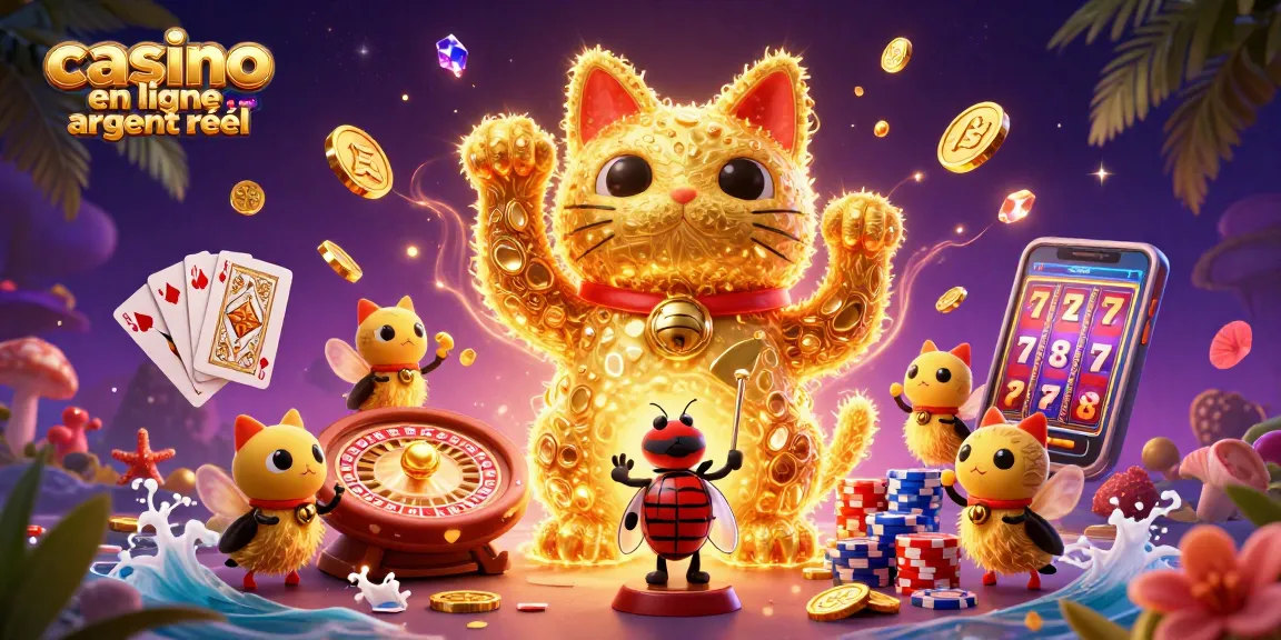 Profitez de l'expérience immersive d'un casino en ligne argent réel avec ce montage dynamique et vibrant.
