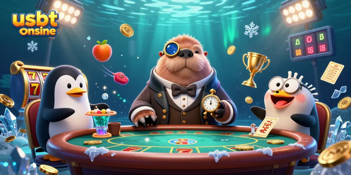Gioca con il tuo casinò online USDT immerso in un'illustrazione vivace e dettagliata