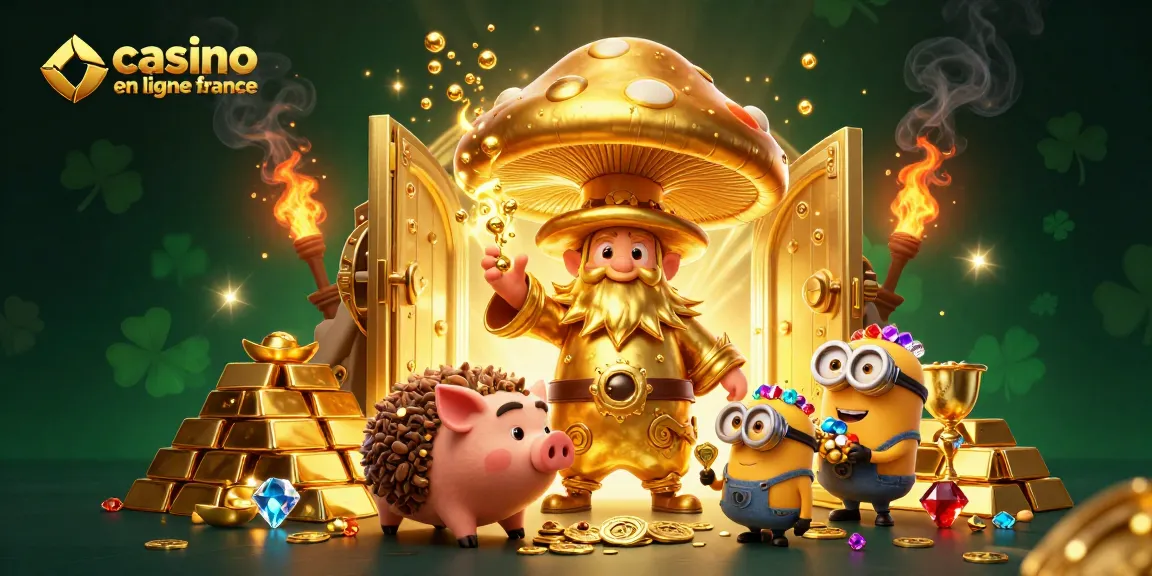 Profitez d'un jackpot au casino en ligne France avec un magicien et des trésors d'or.