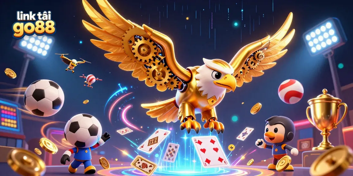 Catch thrilling moments with link tải go88 as the golden eagle dives through holographic cards.