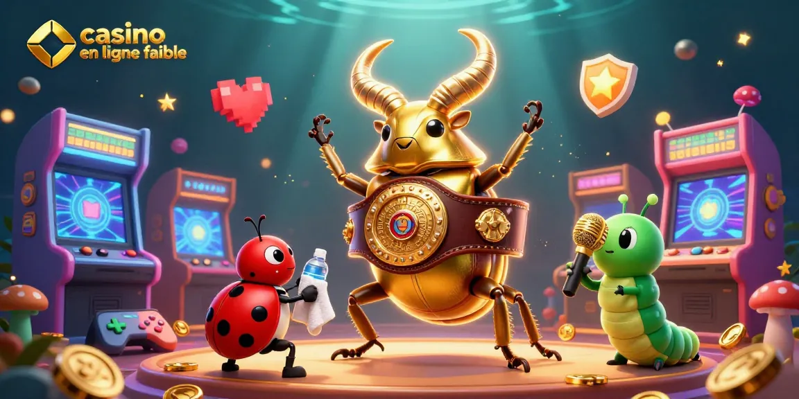 Jouez sur un casino en ligne fiable avec une illustration de jeux et personnages captivants.