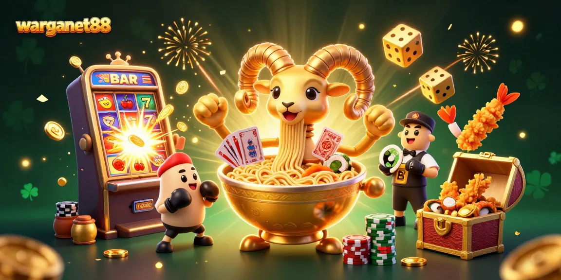 Experience thrilling gameplay with warganet88 featuring unique characters in a vibrant casino scene